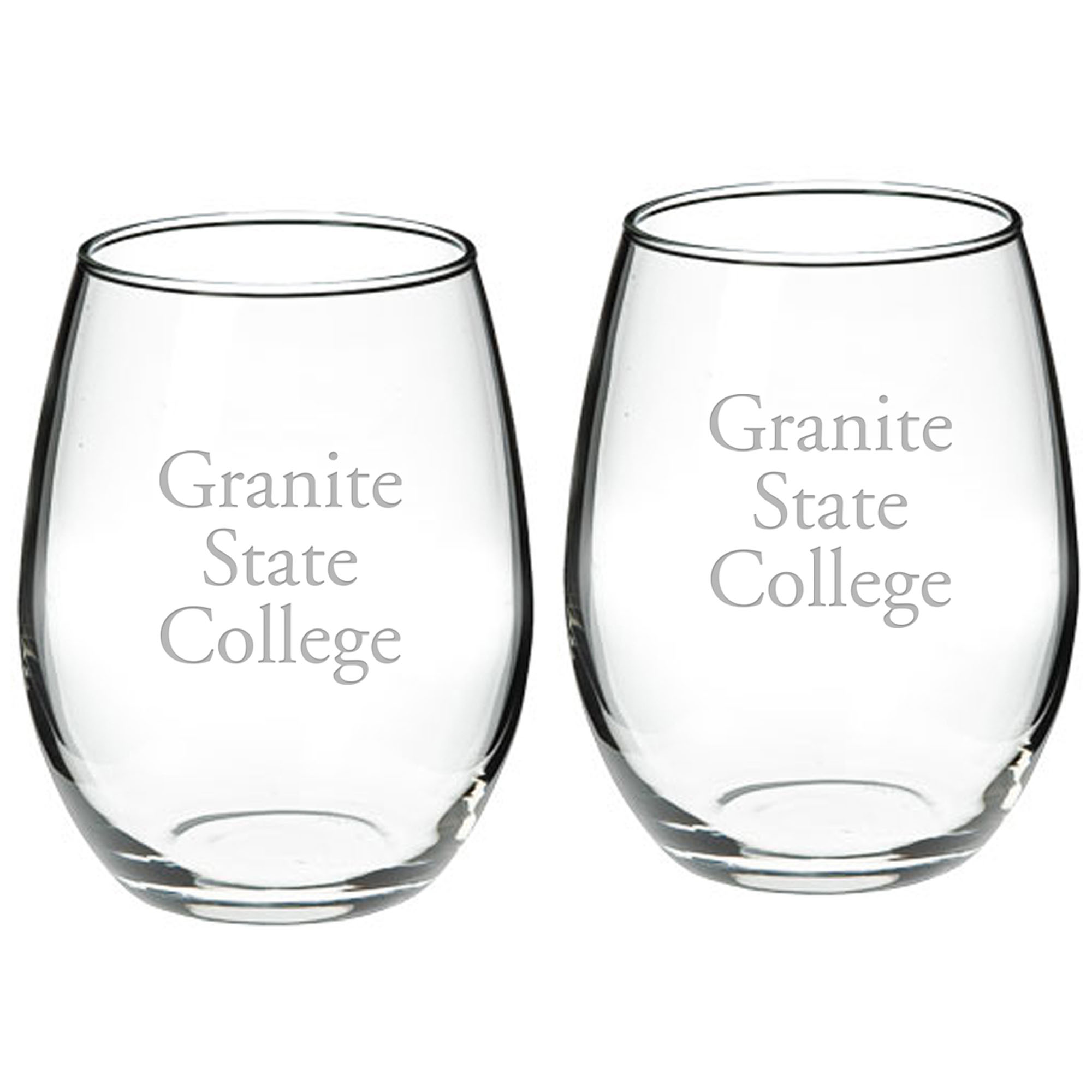 Granite State College 21oz. 2-Piece Stemless Wine Glass Set