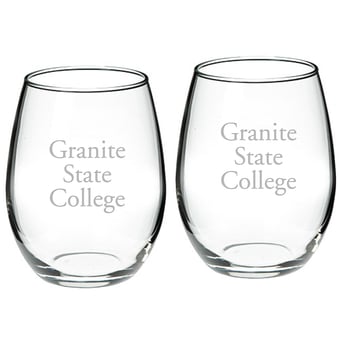 Granite State College 21oz. 2-Piece Stemless Wine Glass Set