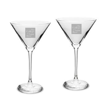 Saint Rose Golden Knights Two-Piece Traditional 10oz. Martini Glass Set