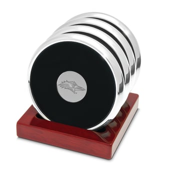 Silver MSU Denver Roadrunners 4-Piece Coaster Set