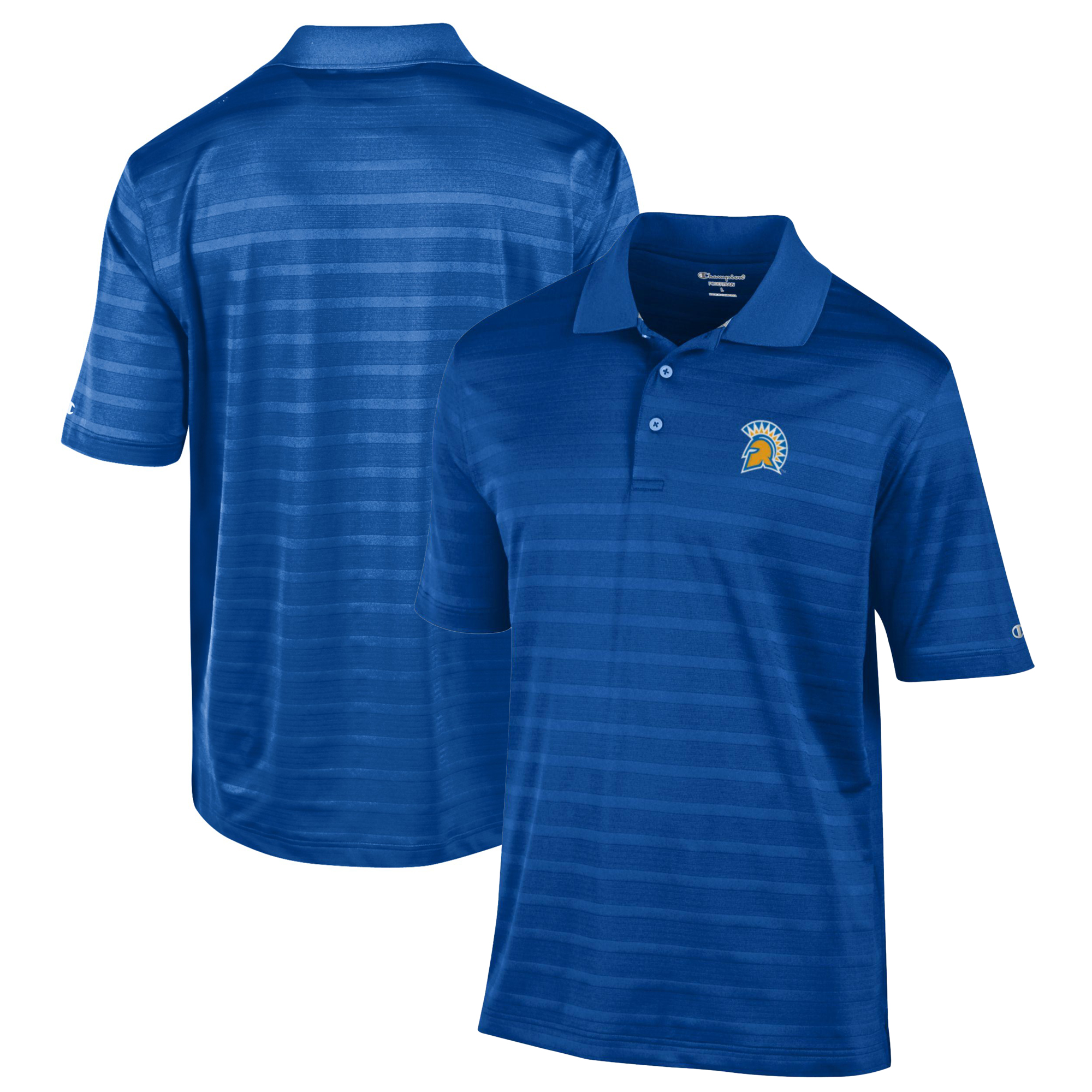 Men's Champion Blue San Jose State Spartans Relaxed Fit Textured Solid Polo