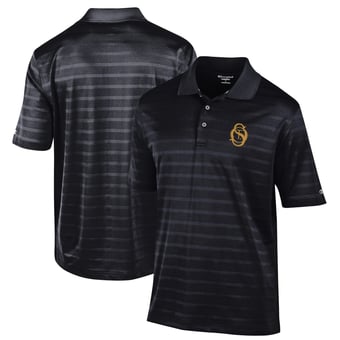 Men's Champion Black St. Olaf Oles Relaxed Fit Textured Solid Polo