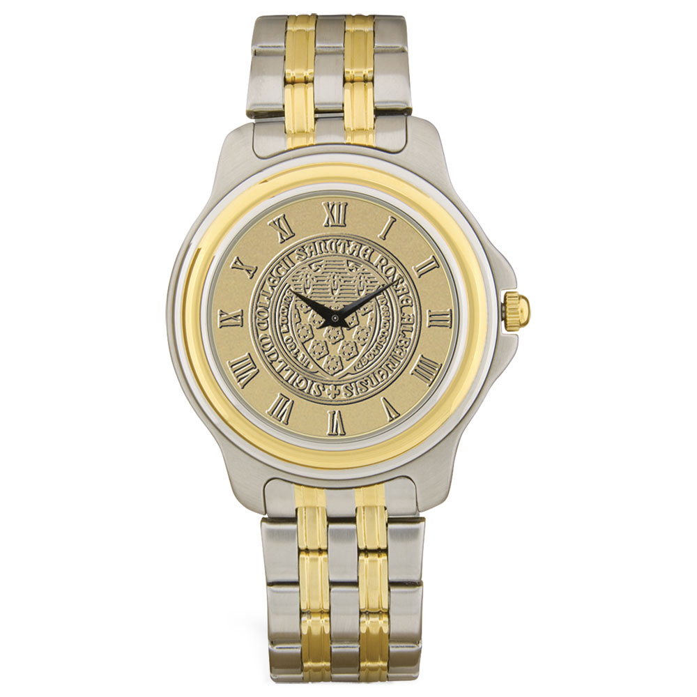 Men's Gold Saint Rose Golden Knights Two-Tone Medallion Wristwatch