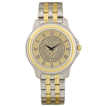 Men's Gold Saint Rose Golden Knights Two-Tone Medallion Wristwatch