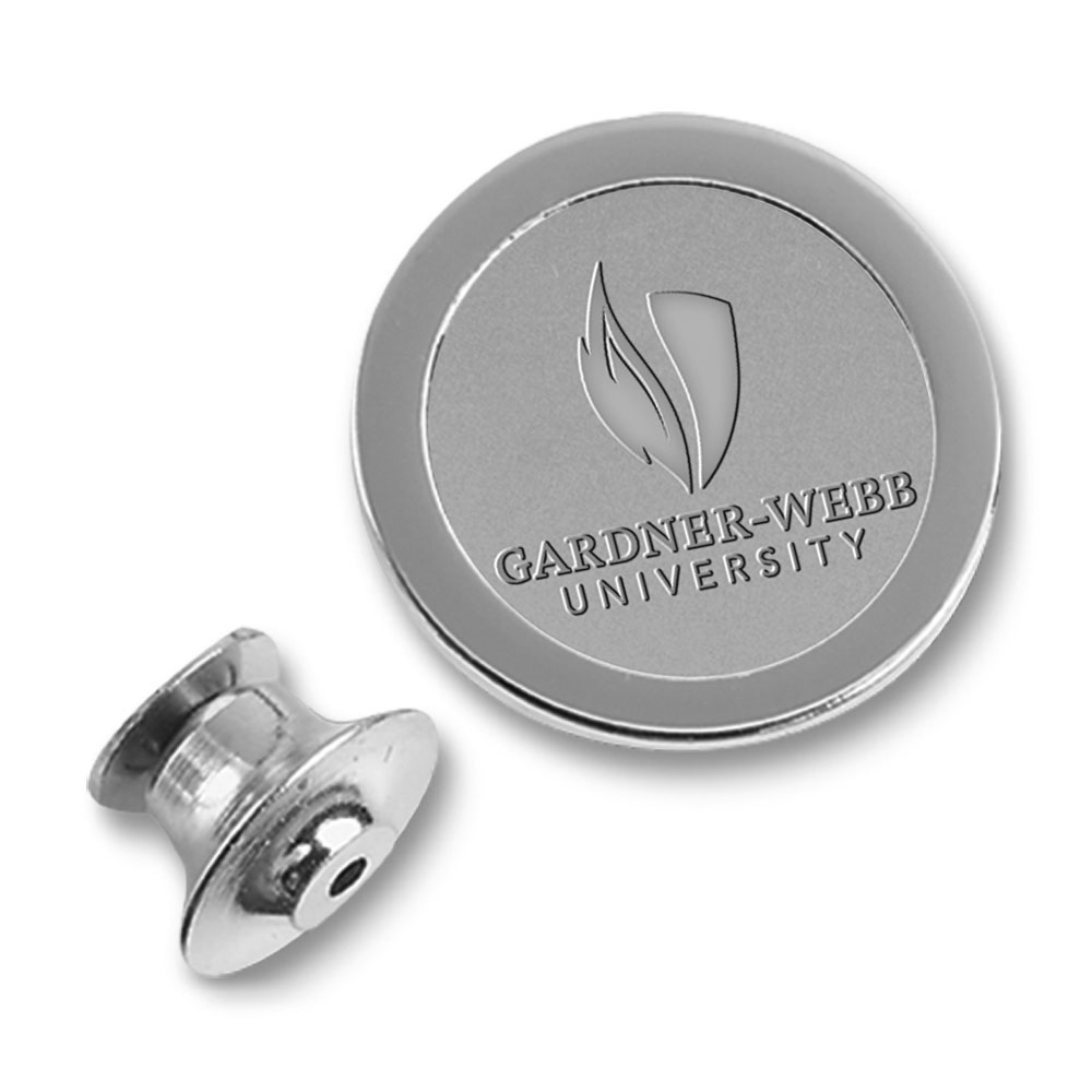Silver Gardner-Webb Bulldogs Logo Lapel Pin