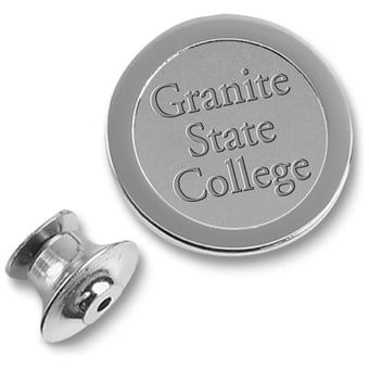 Silver Granite State College Logo Lapel Pin