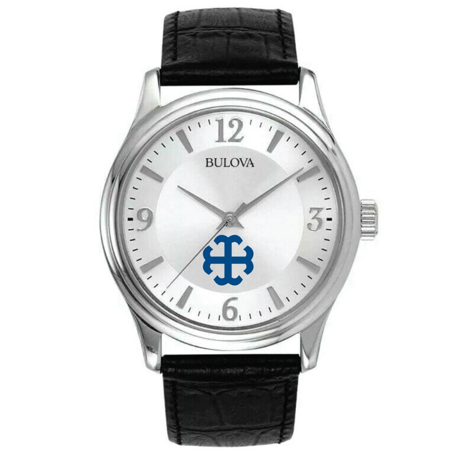 Men's Bulova Silver Saint Mary's Belles Leather Watch