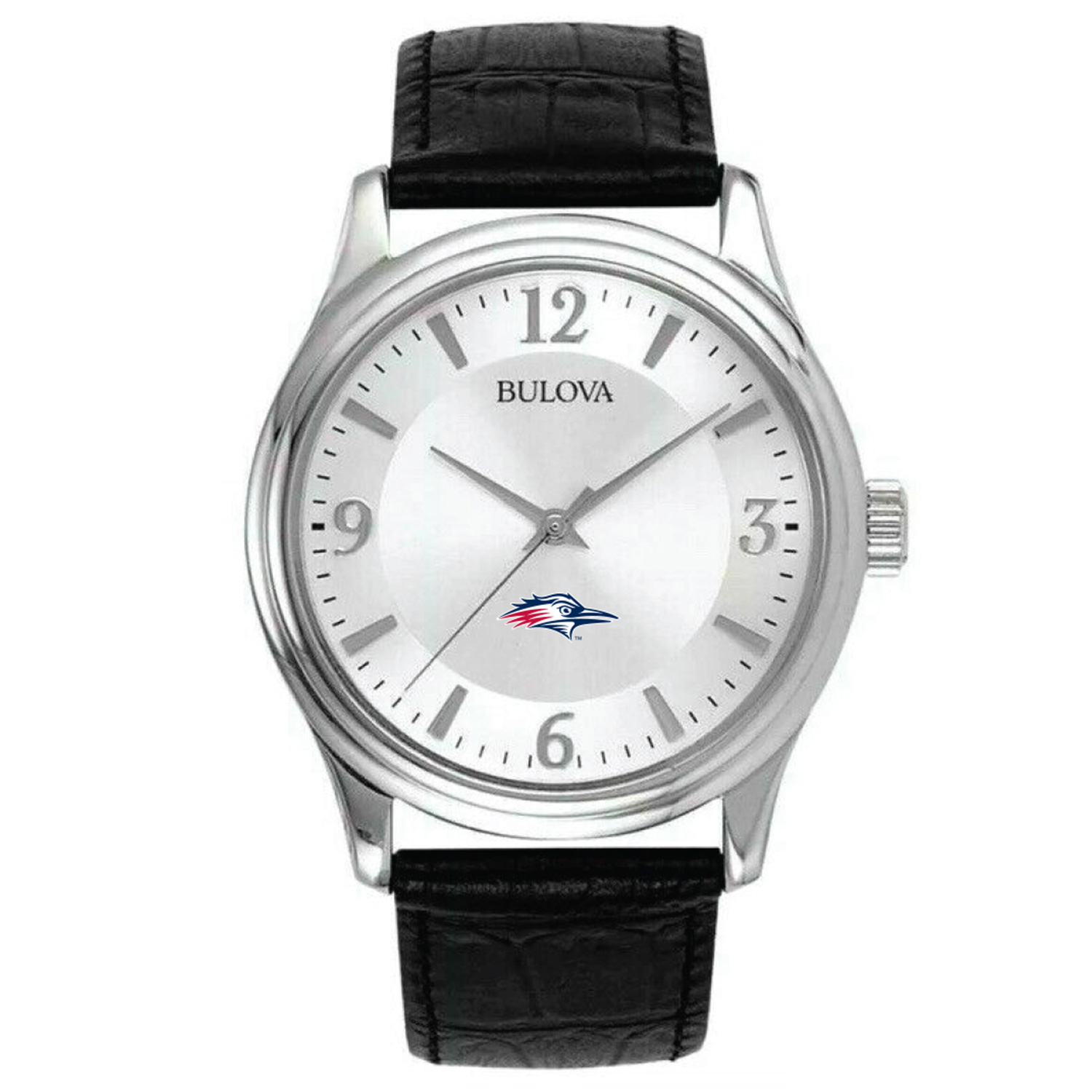 Men's Bulova Silver MSU Denver Roadrunners Leather Watch