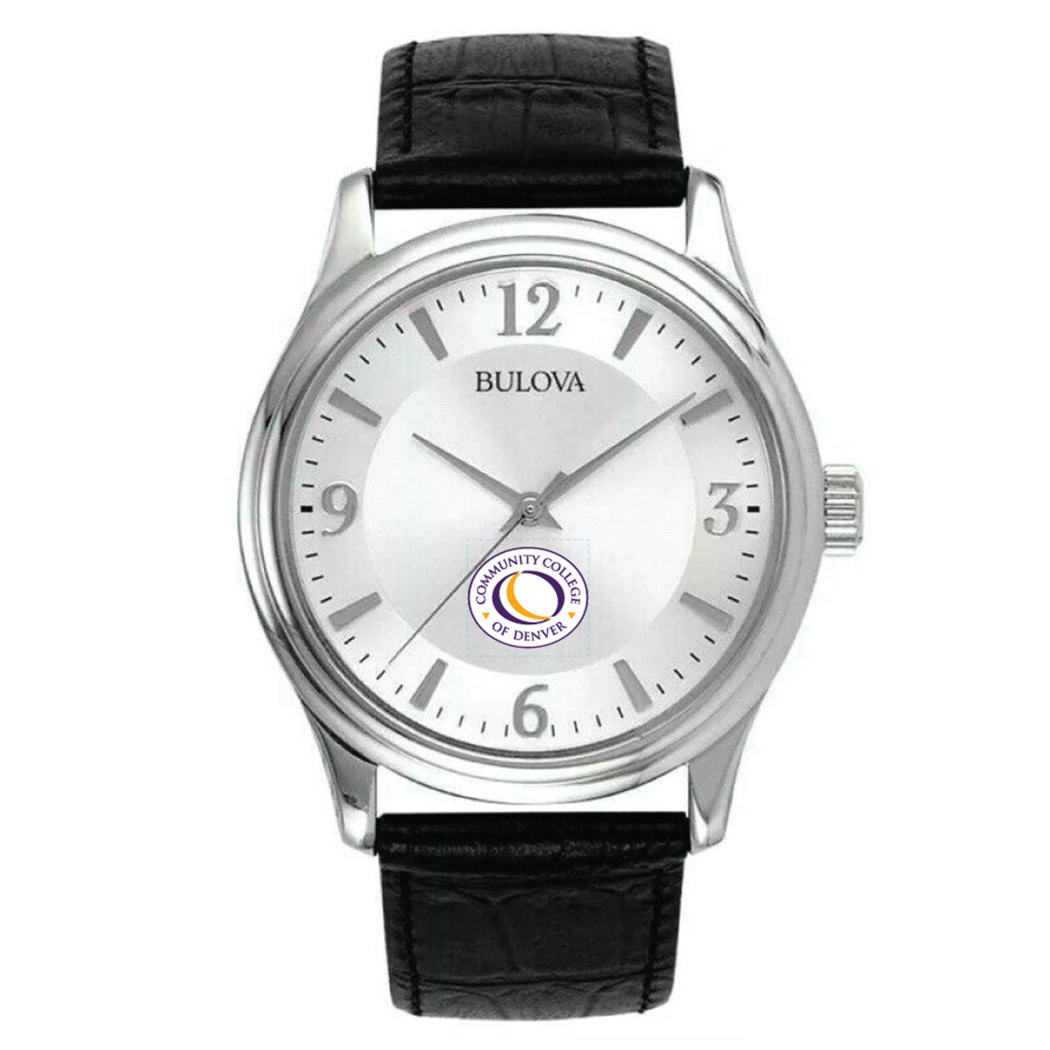 Men's Bulova Silver CCD CityHawks Leather Watch