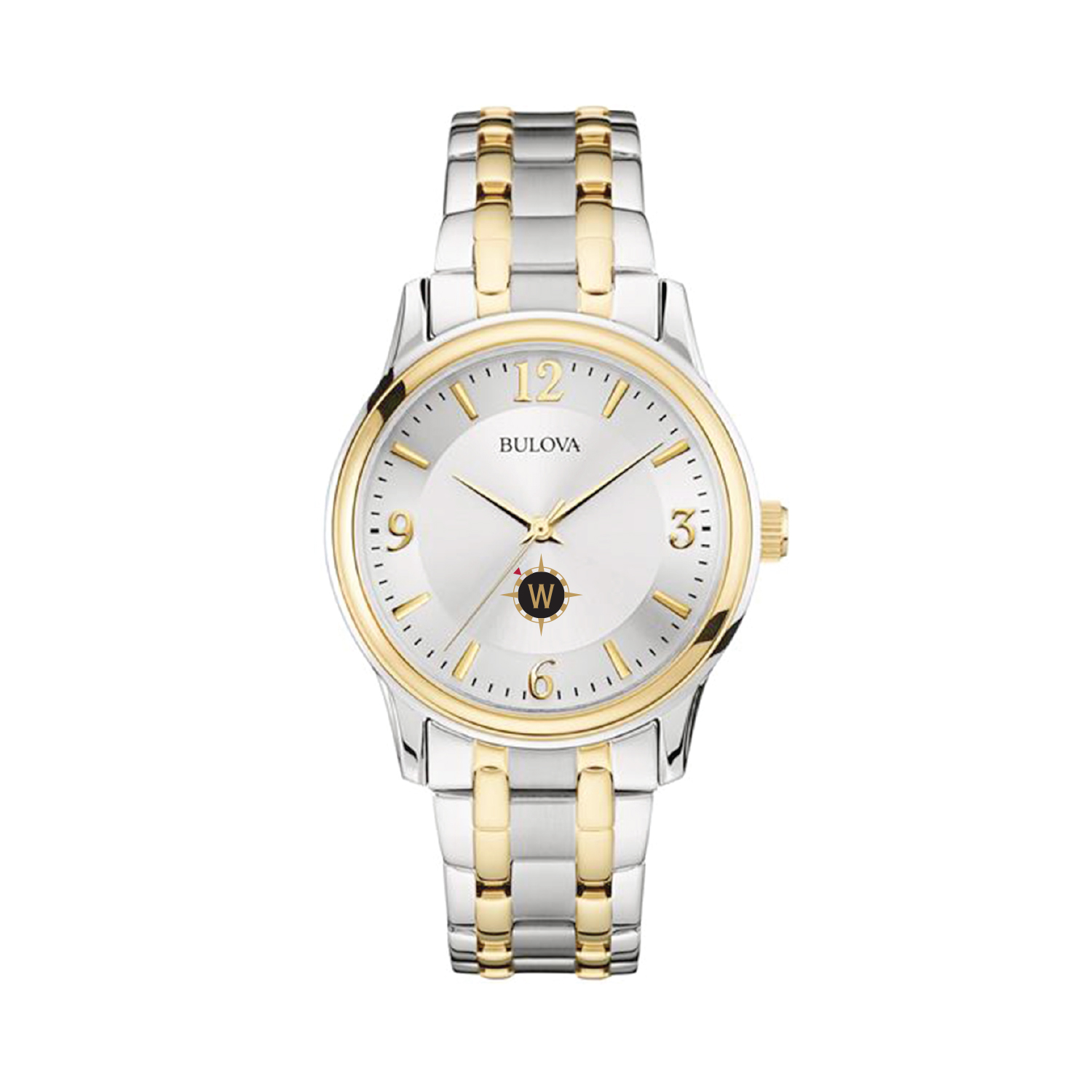 Men's Bulova Silver Willamette Bearcats Classic Two-Tone Round Watch