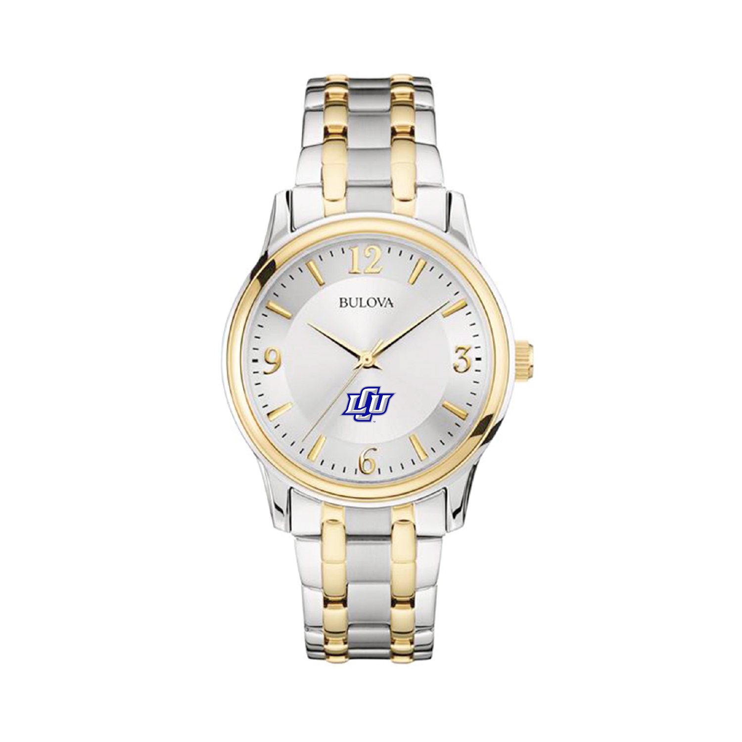 Men's Bulova Silver Lubbock Christian Chaparral Classic Two-Tone Round Watch