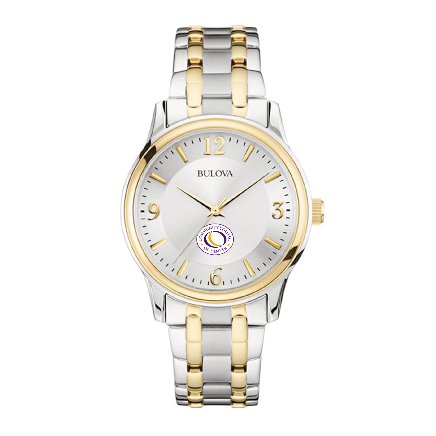 Men's Bulova Silver CCD CityHawks Classic Two-Tone Round Watch