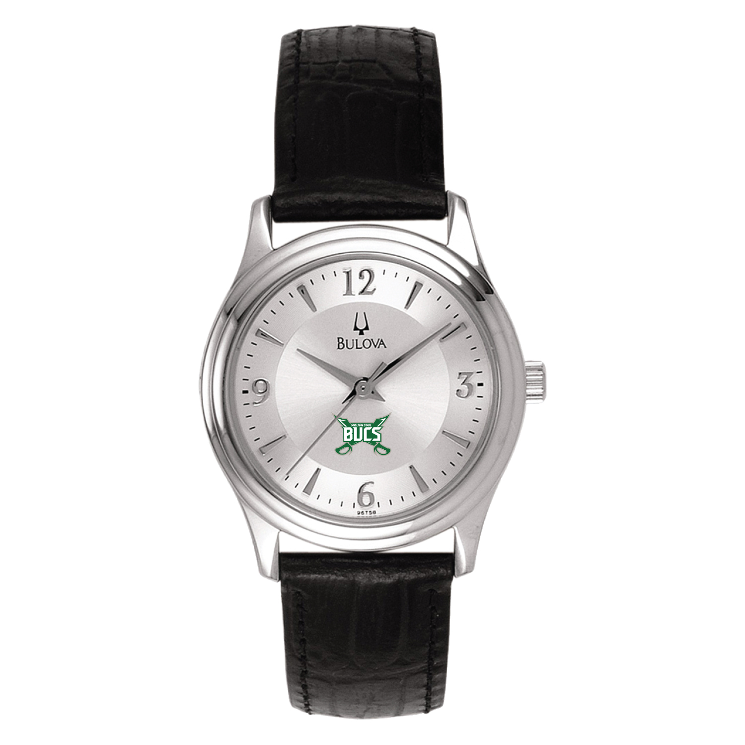 Women's Bulova Silver Shelton State Buccaneers Leather Watch