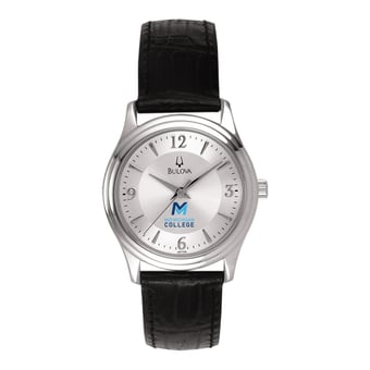 Women's Bulova Silver Mid Michigan College Leather Watch
