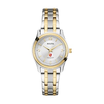 Women's Bulova Silver Gardner-Webb Bulldogs Classic Two-Tone Round Watch