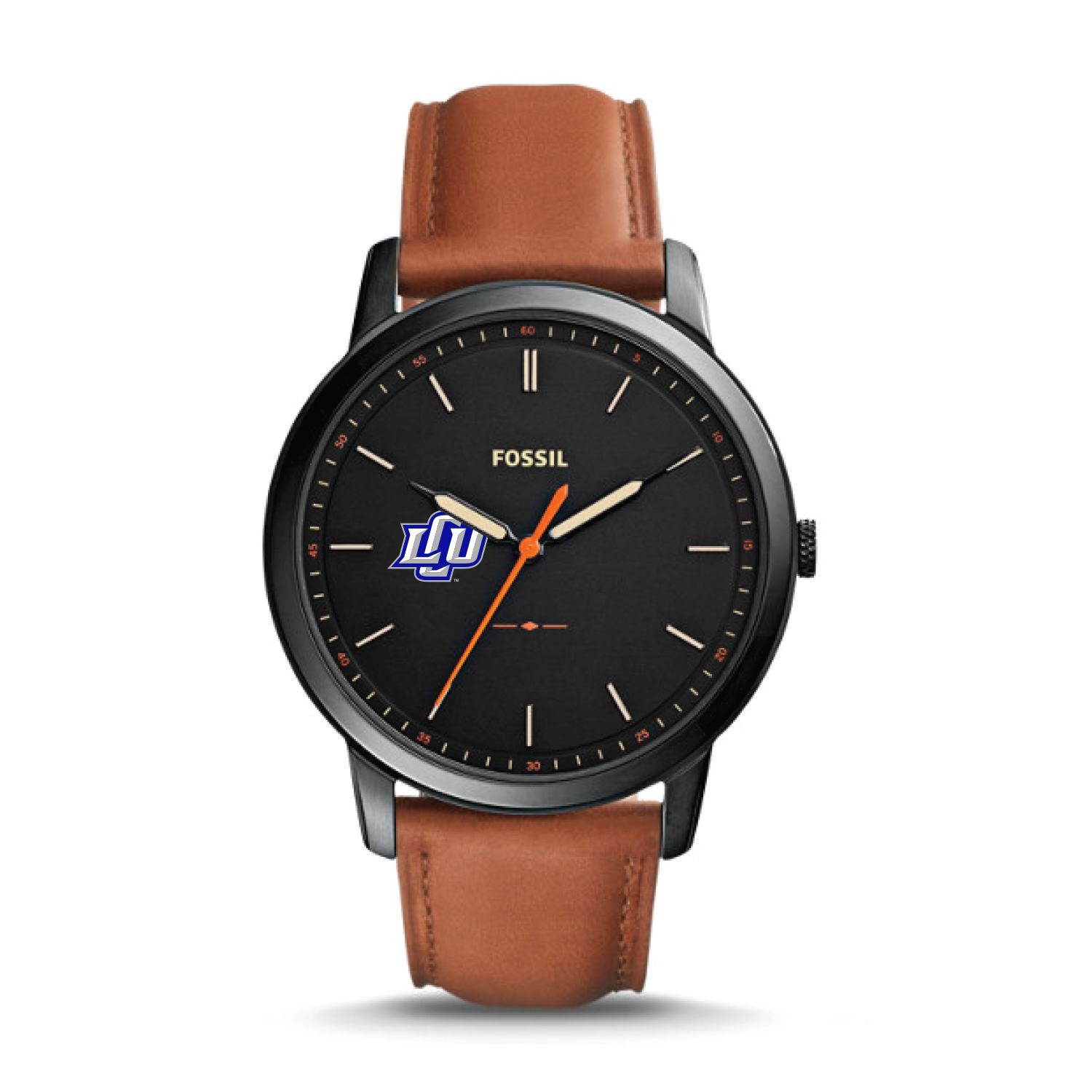 Fossil Black Lubbock Christian Chaparral The Minimalist Slim Light Brown Leather Watch