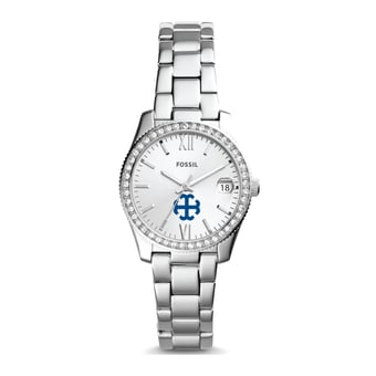 Women's Fossil Silver Saint Mary's Belles Scarlette Mini Three-Hand Date Watch