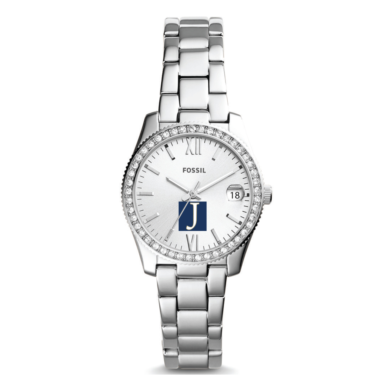 Women's Fossil Silver Juniata Eagles Scarlette Mini Three-Hand Date Watch