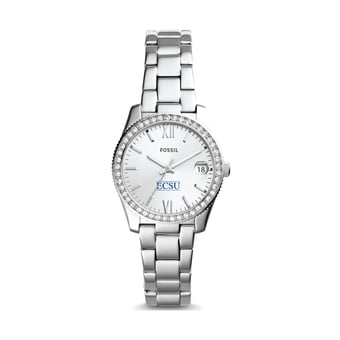 Women's Fossil Silver ECSU Vikings Scarlette Mini Three-Hand Date Watch