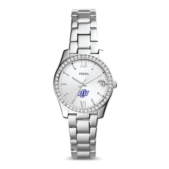 Women's Fossil Silver Lubbock Christian Chaparral Scarlette Mini Three-Hand Date Watch