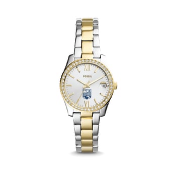 Women's Fossil Silver Endicott College Scarlette Mini Two-Tone Stainless Steel Watch