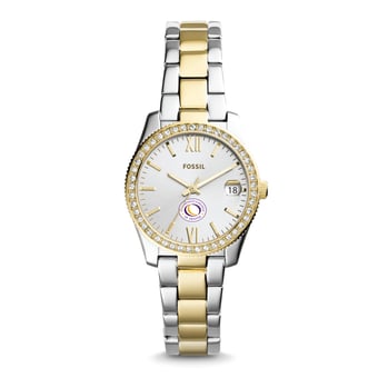 Women's Fossil Silver CCD CityHawks Scarlette Mini Two-Tone Stainless Steel Watch