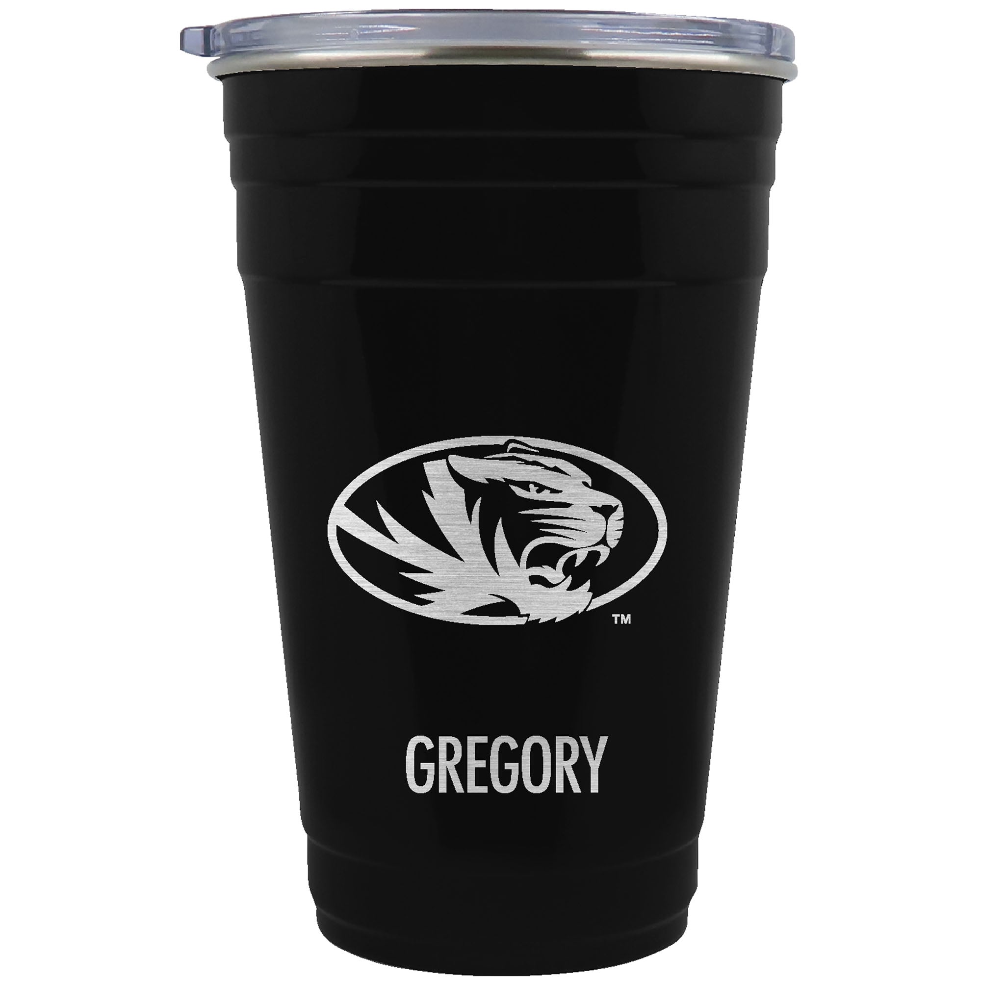 Missouri Tigers Team Logo 22oz. Personalized Tailgater Travel Tumbler