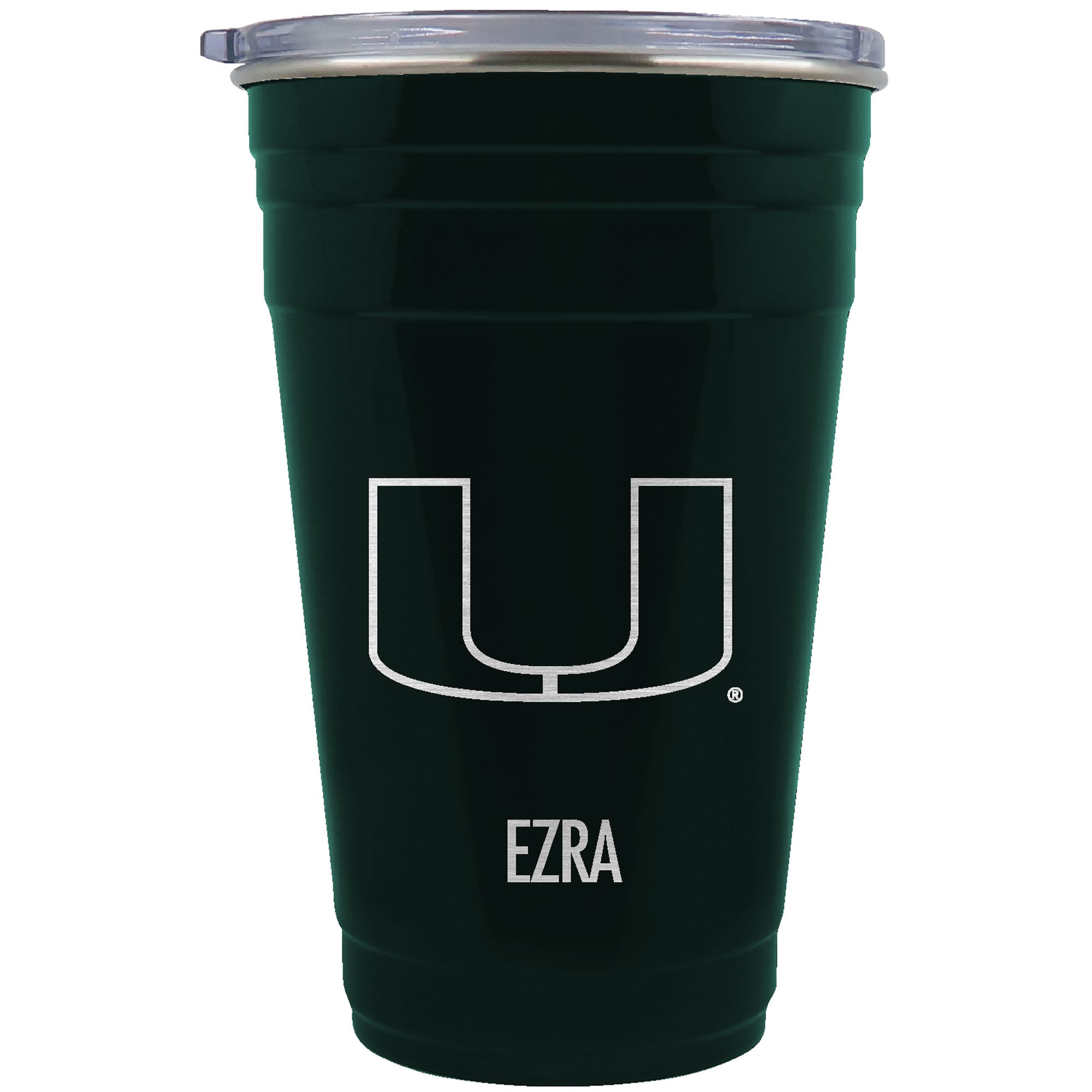 Miami Hurricanes Team Logo 22oz. Personalized Tailgater Travel Tumbler