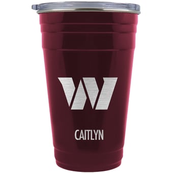 Washington Commanders Team Logo 22oz. Personalized Tailgater Travel Tumbler
