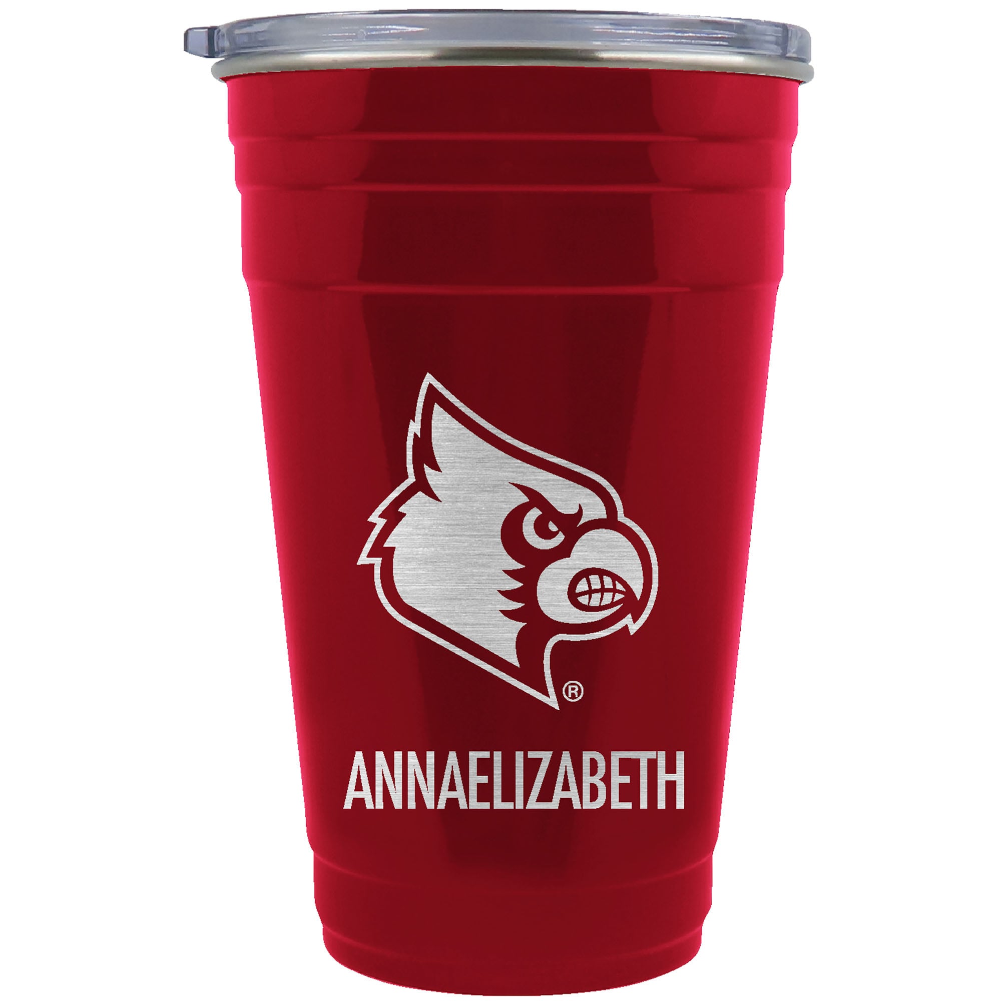 Louisville Cardinals Team Logo 22oz. Personalized Tailgater Travel Tumbler