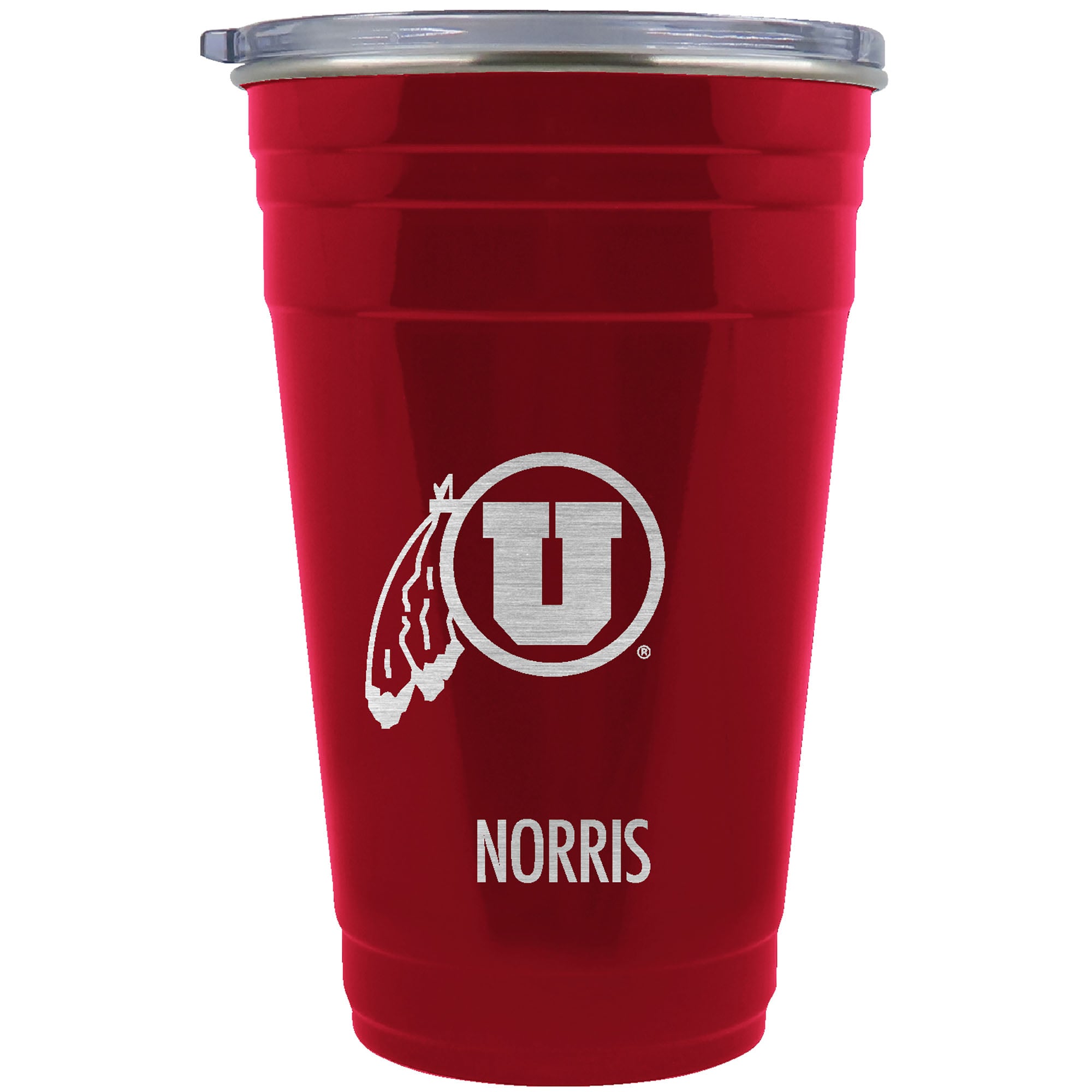 Utah Utes Team Logo 22oz. Personalized Tailgater Travel Tumbler