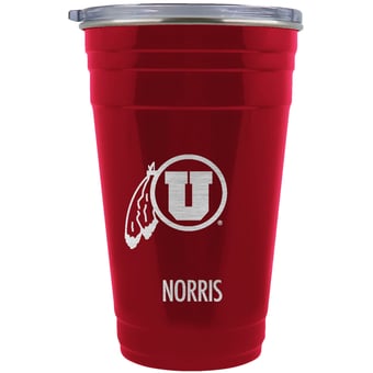 Utah Utes Team Logo 22oz. Personalized Tailgater Travel Tumbler