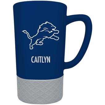 Detroit Lions Team Logo 16oz. Personalized Laser Etched Jump Mug