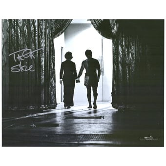 Talia Shire Rocky Autographed 11" x 14" Black and White Holding Hands with Rocky Photograph