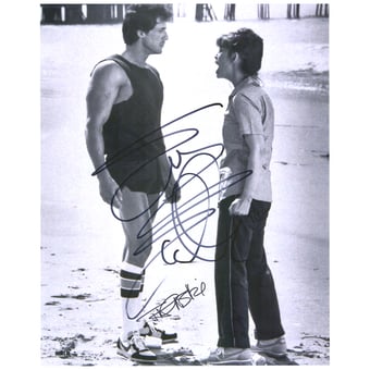 Sylvester Stallone & Talia Shire Rocky III Multi-Signed 16" x 20" on the Beach Photograph