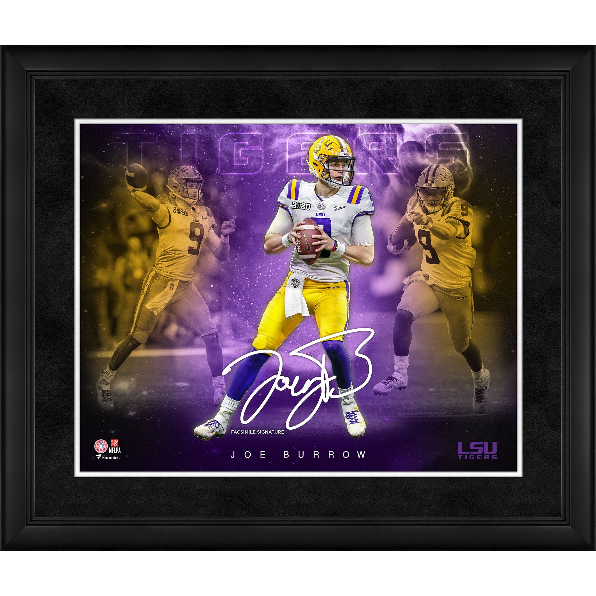 Joe Burrow LSU Tigers Facsimile Signature Framed 16" x 20" Stars of the Game Collage