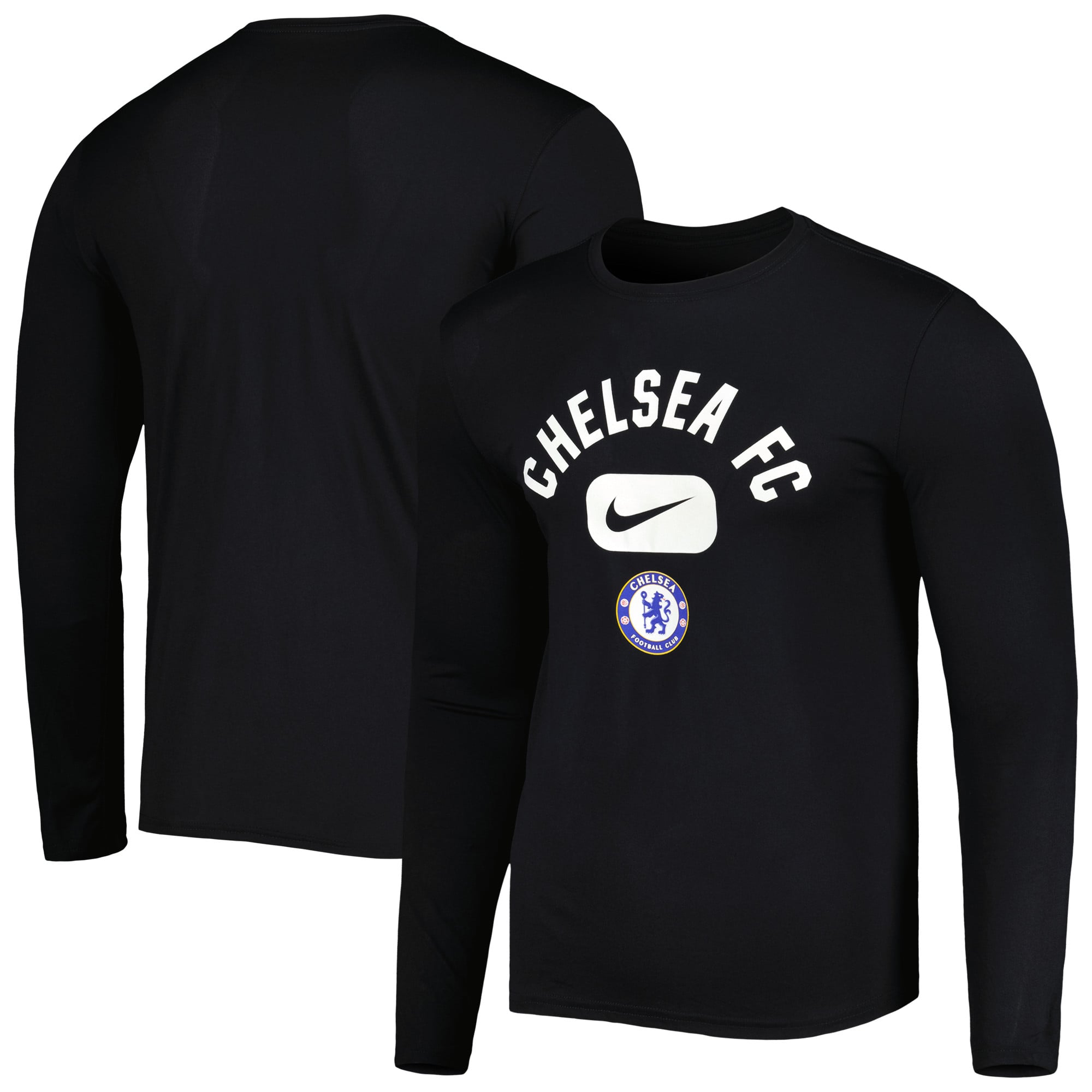 Men's Nike Black Chelsea Lockup Legend Performance Long Sleeve T-Shirt: retailer-supplied image