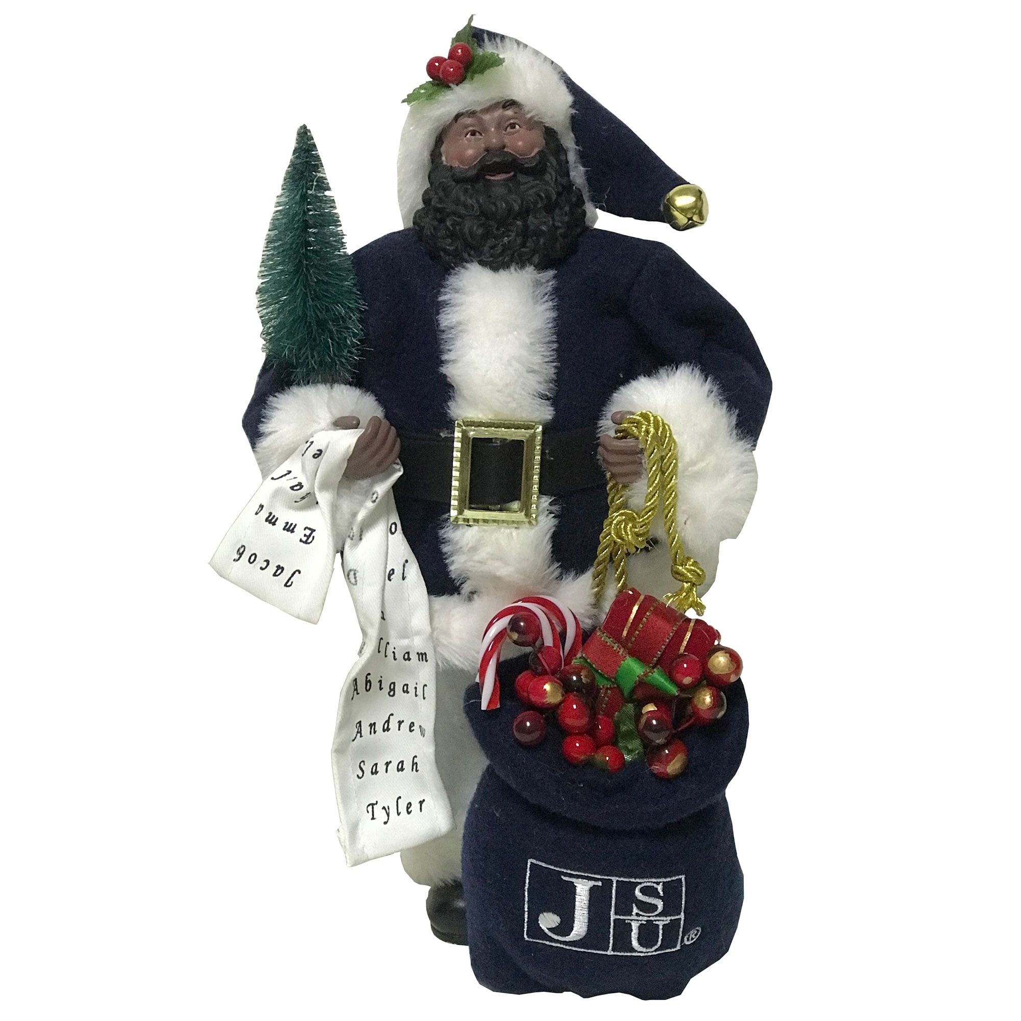 Navy Jackson State Tigers 12'' Santa