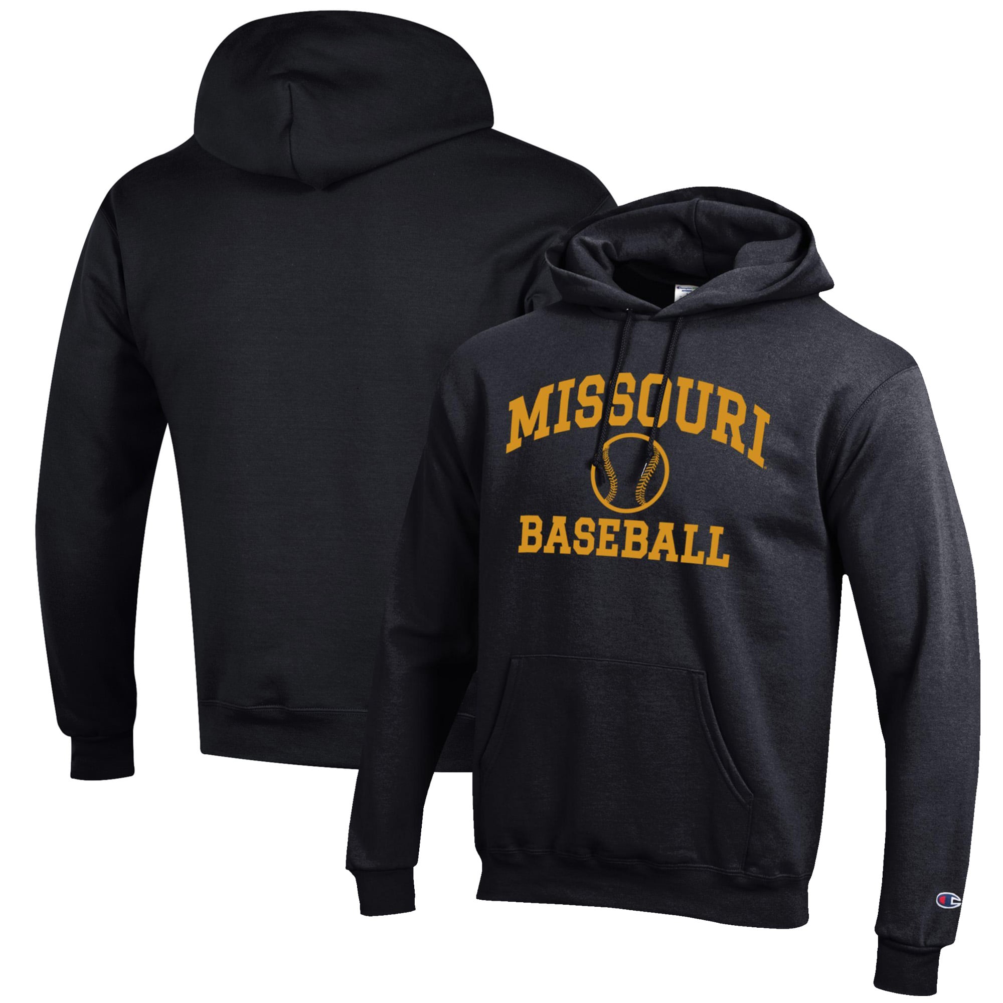 Men's Champion Black Missouri Tigers Baseball Icon Pullover Hoodie