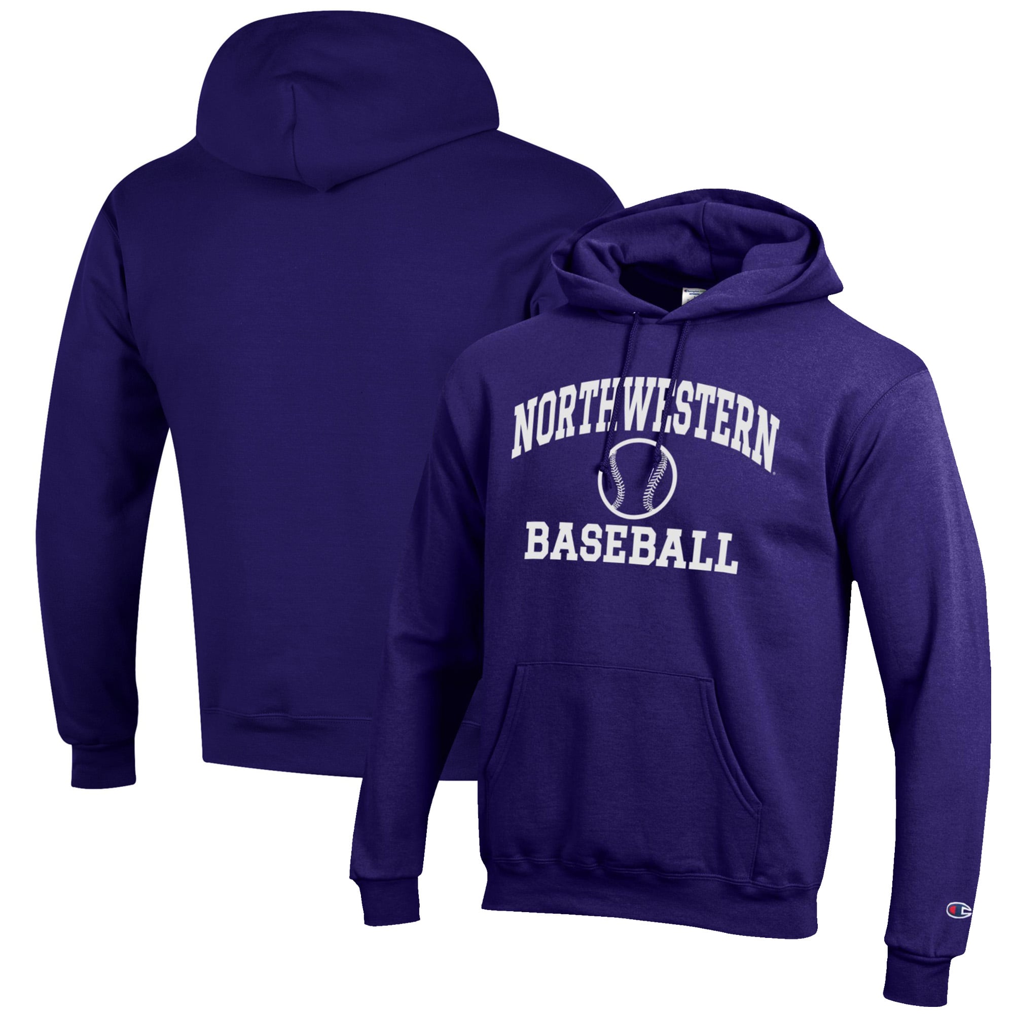 Men's Champion Purple Northwestern Wildcats Baseball Icon Pullover Hoodie