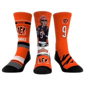 Youth Rock Em Joe Burrow  Cincinnati Bengals 3-Pack Crew Socks Set