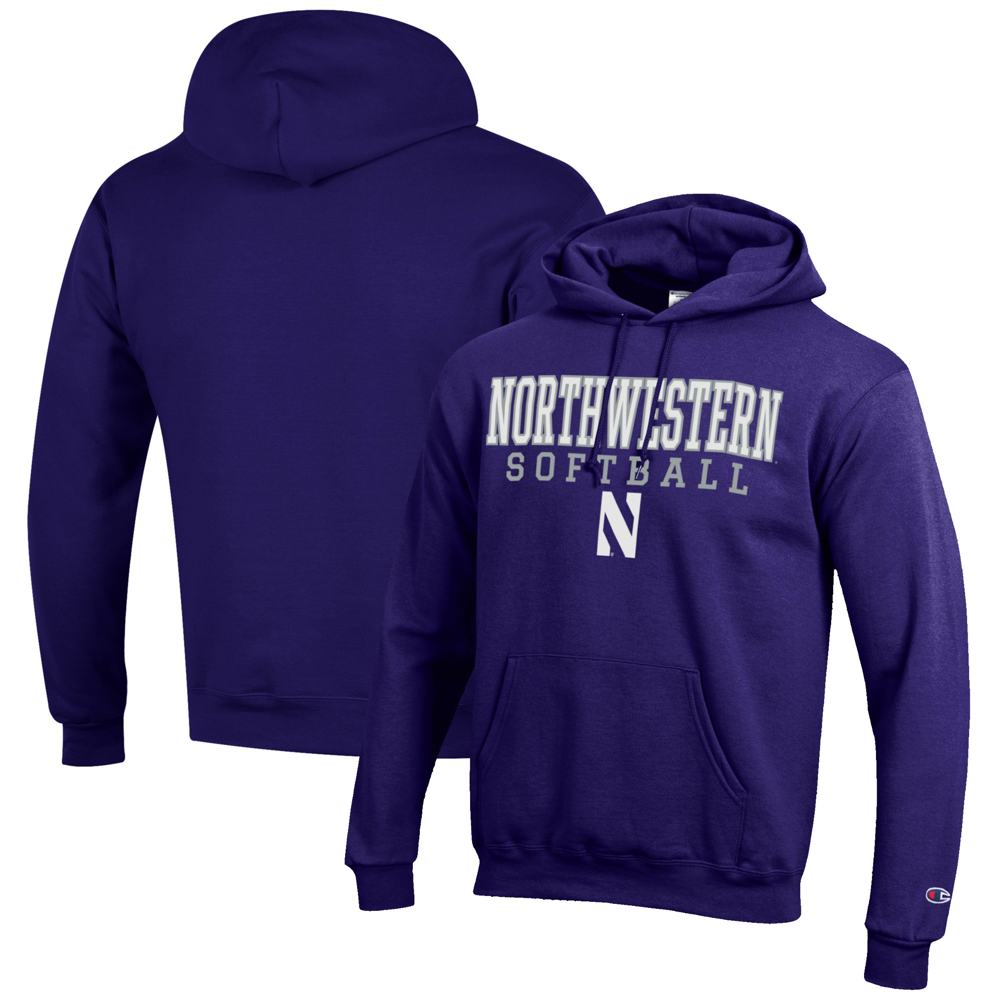 Men’s Champion Purple Northwestern Wildcats Softball Stack Pullover Hoodie Men’s Champion Purple Northwestern Wildcats Softball Stack Pullover Hoodie