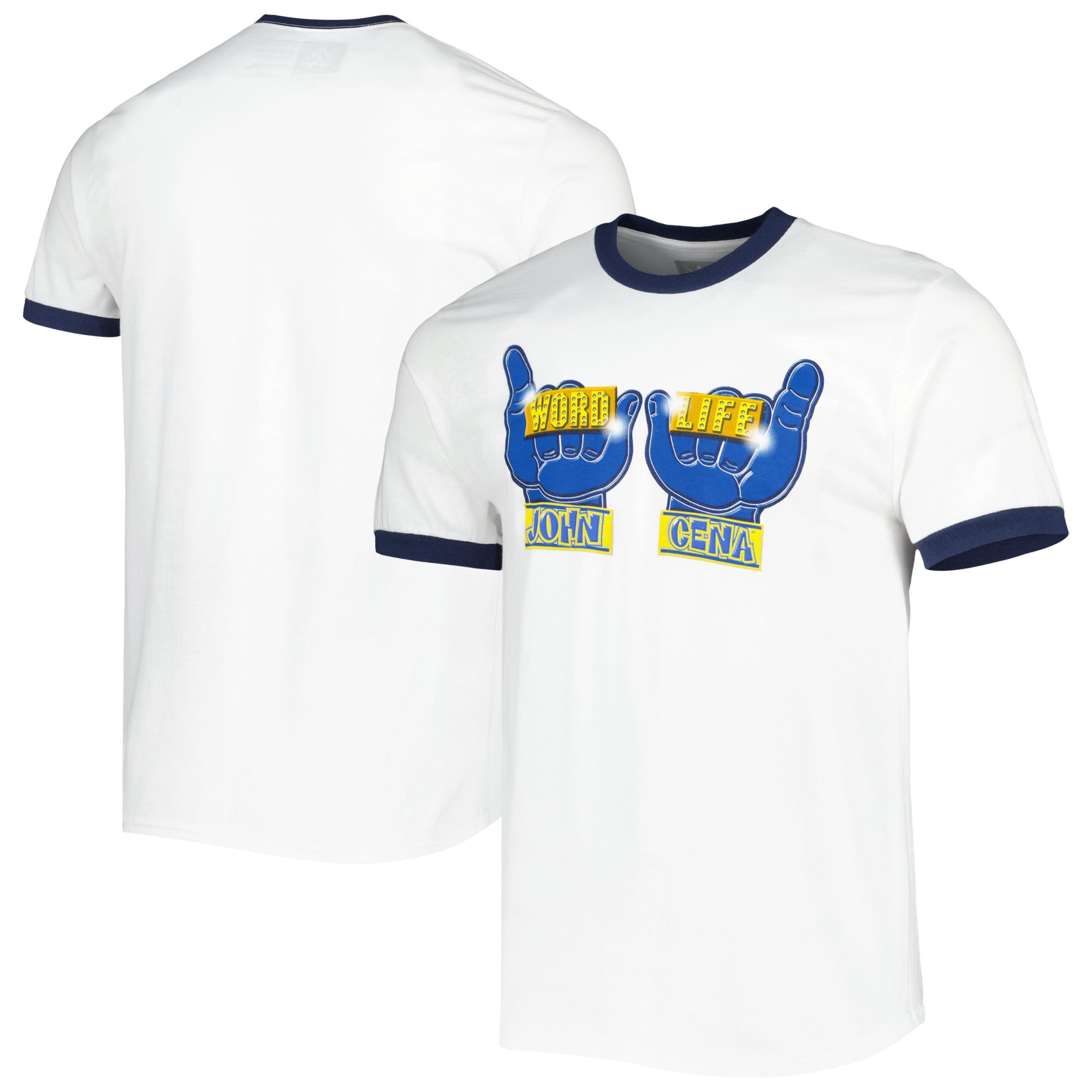 Men's White John Cena Word Life Ringer T-Shirt