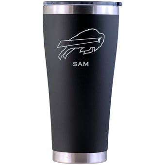 Buffalo Bills Personalized 30oz. Laser Etched Black Tumbler