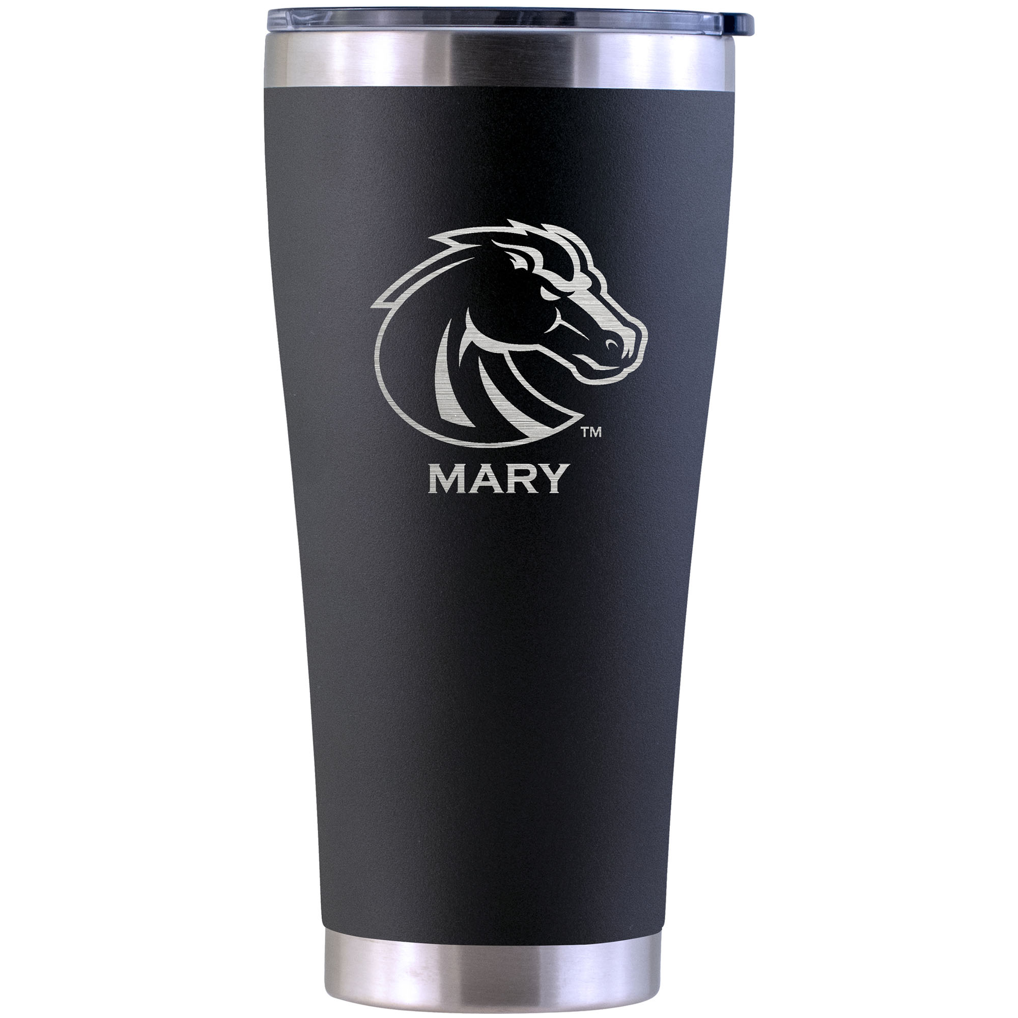 Boise State Broncos Personalized 30oz. Laser Etched Black Tumbler