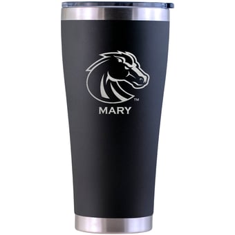 Boise State Broncos Personalized 30oz. Laser Etched Black Tumbler