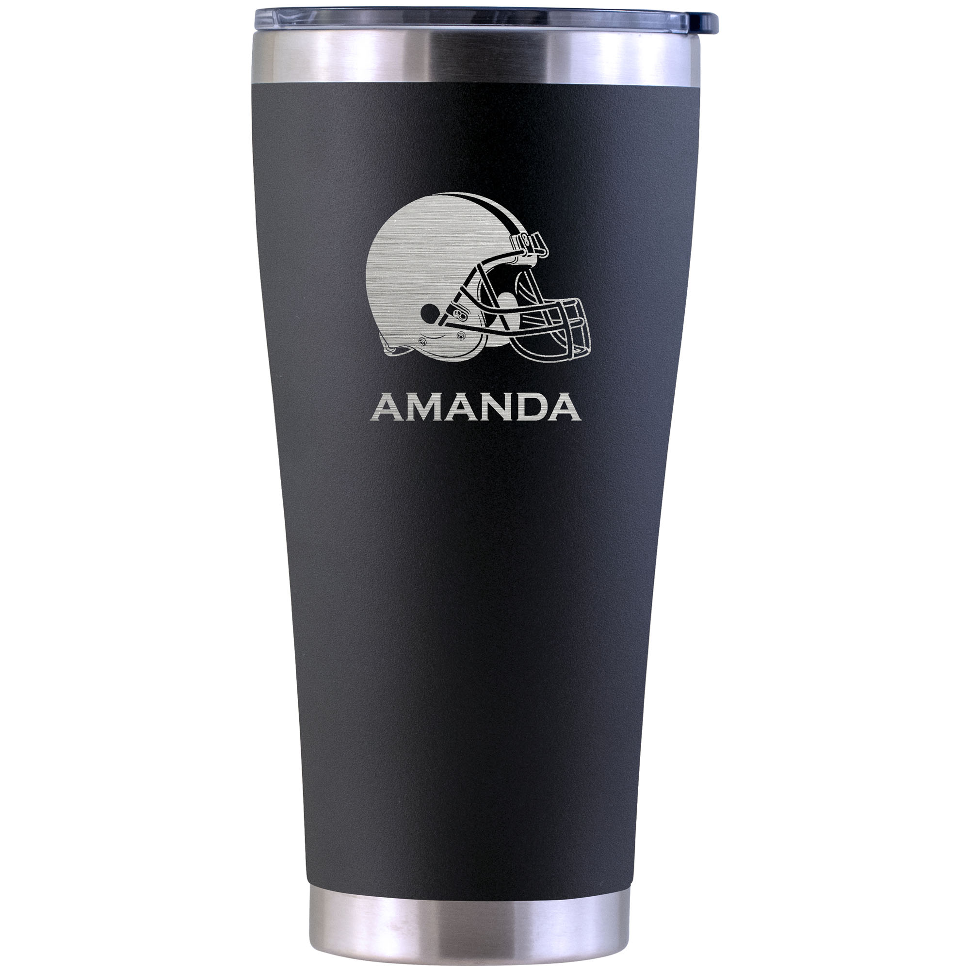 Cleveland Browns Personalized 30oz. Laser Etched Black Tumbler