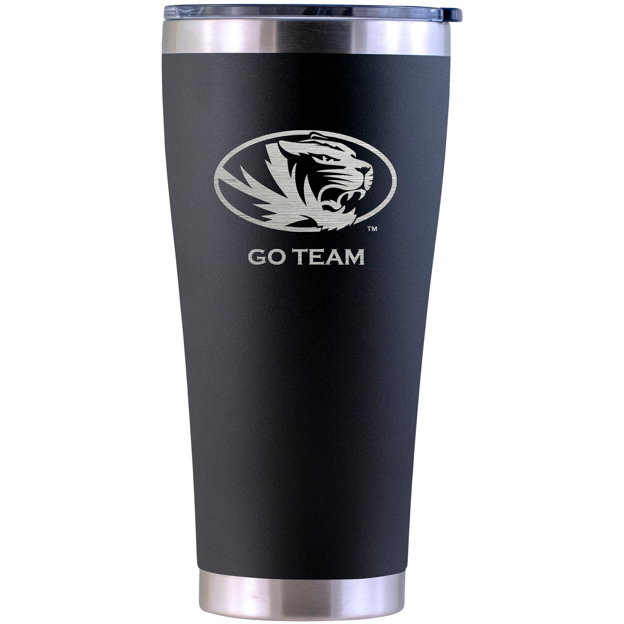 Missouri Tigers Personalized 30oz. Laser Etched Black Tumbler