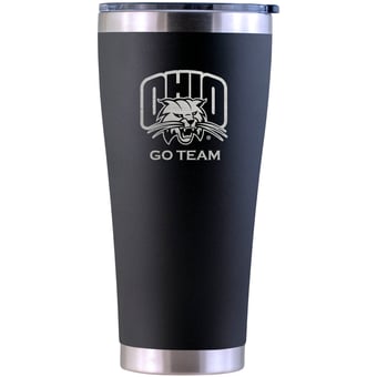 Ohio Bobcats Personalized 30oz. Laser Etched Black Tumbler