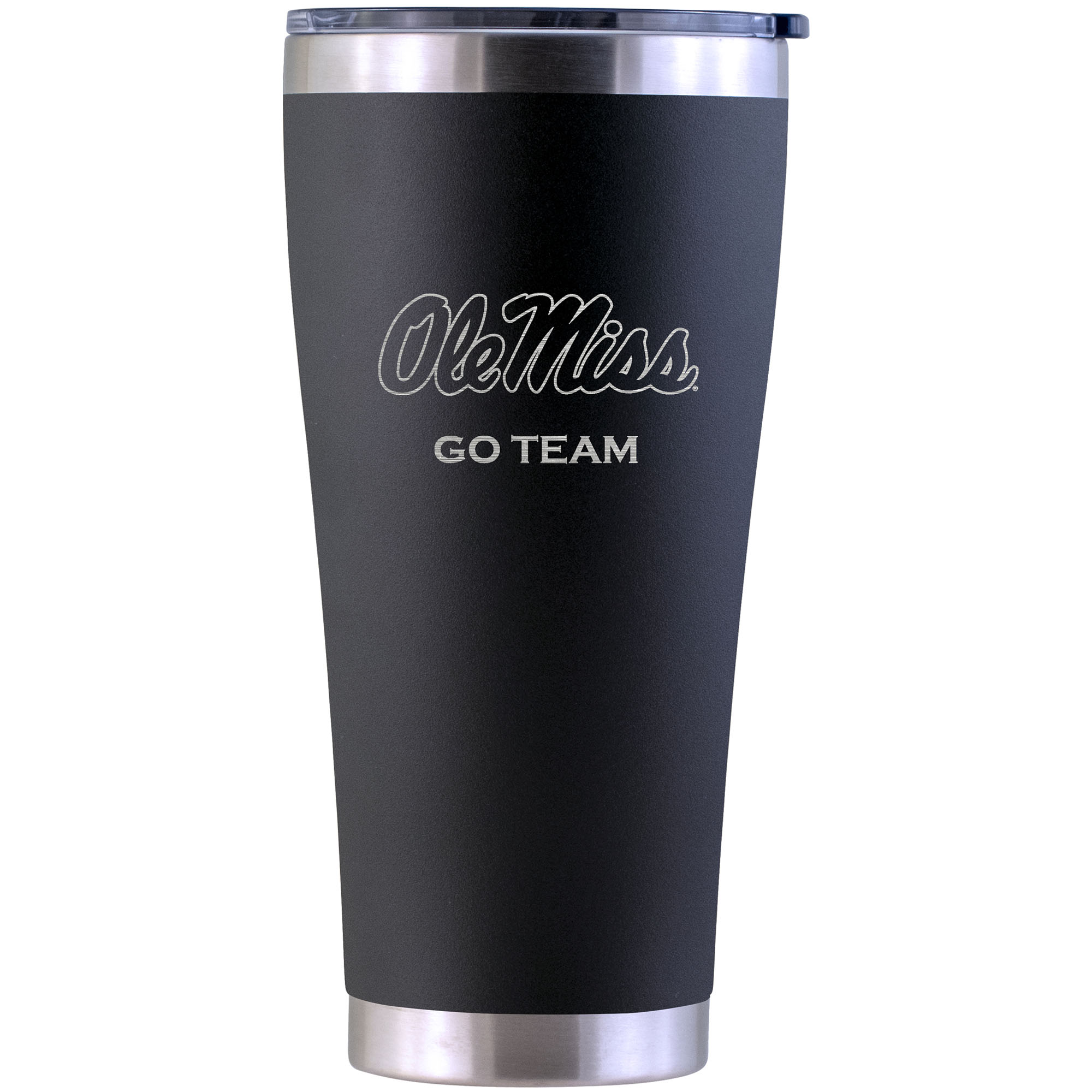 Ole Miss Rebels Personalized 30oz. Laser Etched Black Tumbler